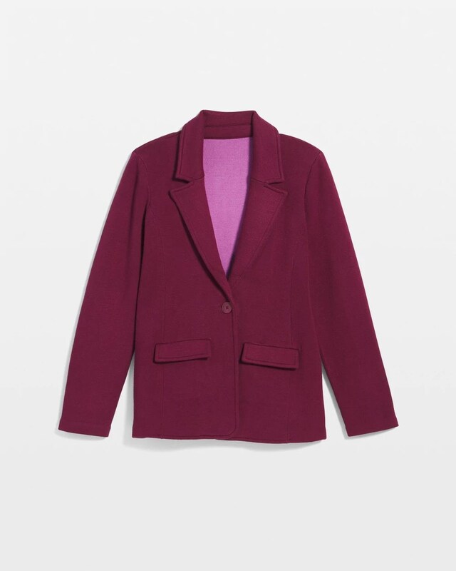 Single-Breasted Sweater Blazer - image 5